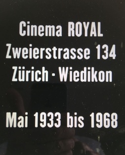 Abspann Cinema Royal 1933-1968