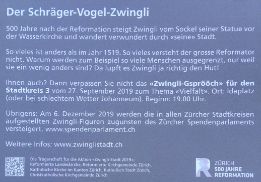 Bodentafel zur Statue