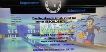 Alles hat ein Ende: Webseite des alten Kegelcenters