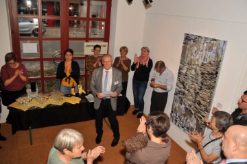 Vorstellung der Kunstschaffenden an der dritten Vernissage vom 19. Oktober