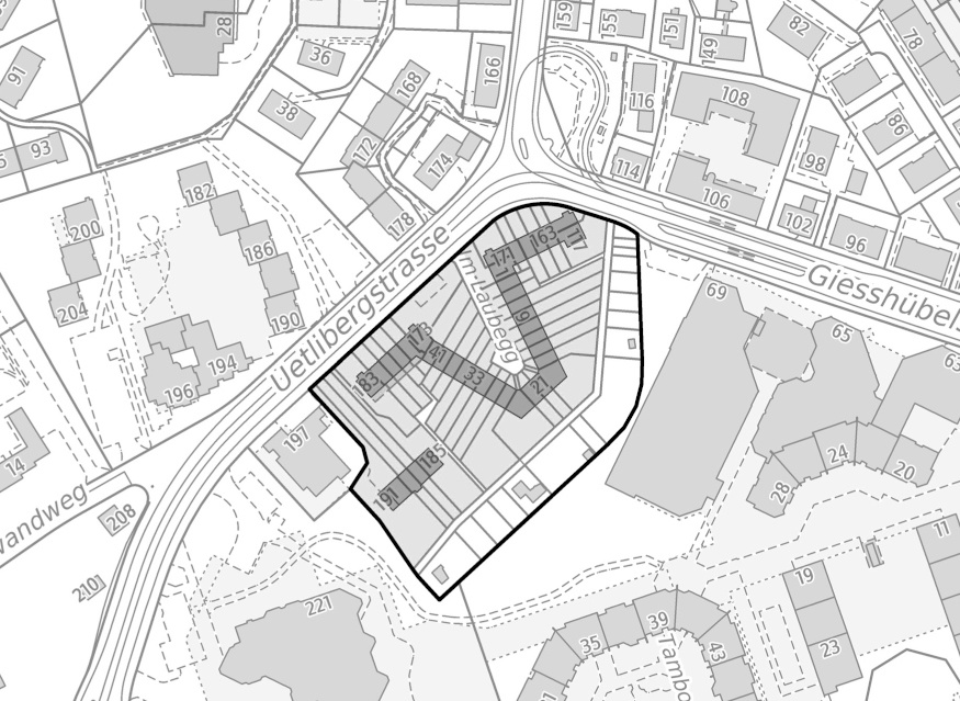Grundriss aus dem Inventurblatt des Amts für Städtebau