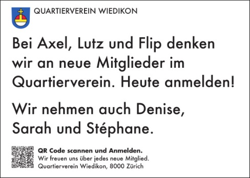 Inserat des Quartiervereins im Programmheft der Schweizermeisterschaften