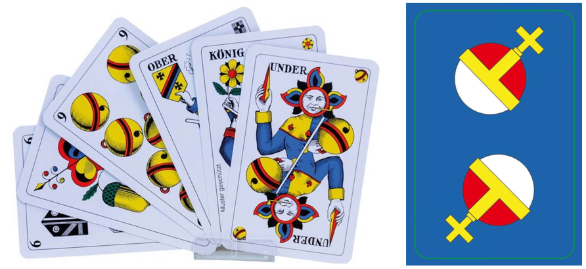 Vor- und Rückseite des Wiediker Kartensets