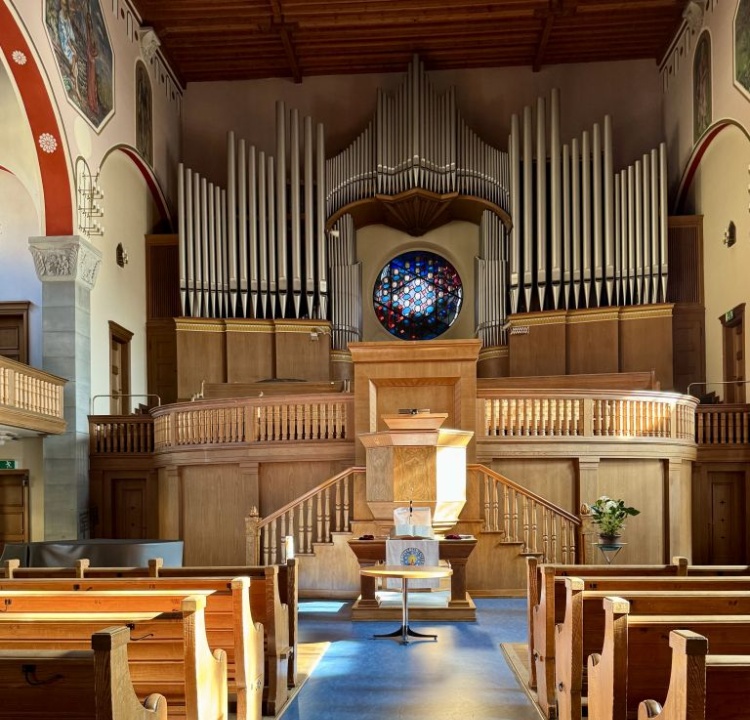 Kuhn-Orgel der Waldenserkirche im Obergeschoss Zwinglihaus (aktuelle Fotos: Jeannette Gerber)