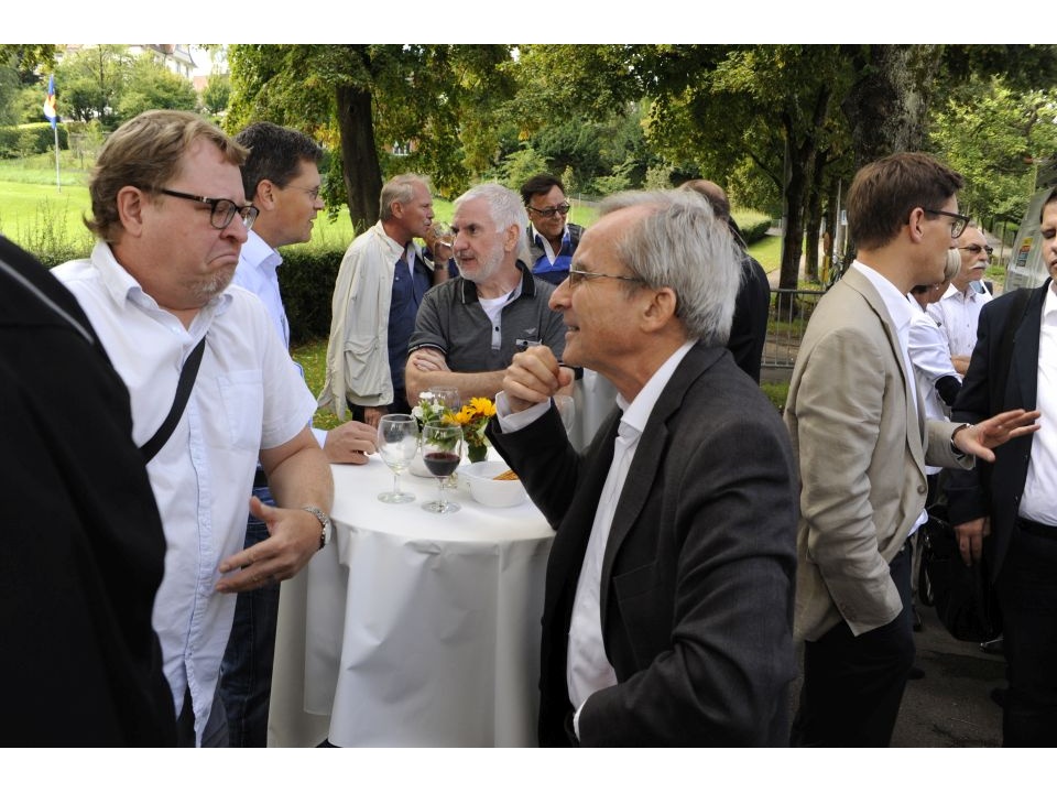 Zwei Grüne im Gespräch - Markus Kunz (l) und Balz Bürgisser