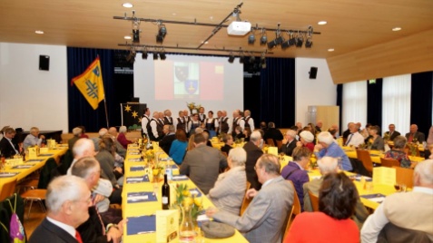 Festbankett im Kirchgemeindesaal St. Theresia Friesenberg mit Einlagen des Jodel-Doppelquartetts TV Adliswil.